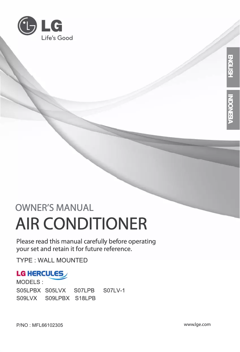 Page 1 de la notice Manuel utilisateur LG SN05LPBX