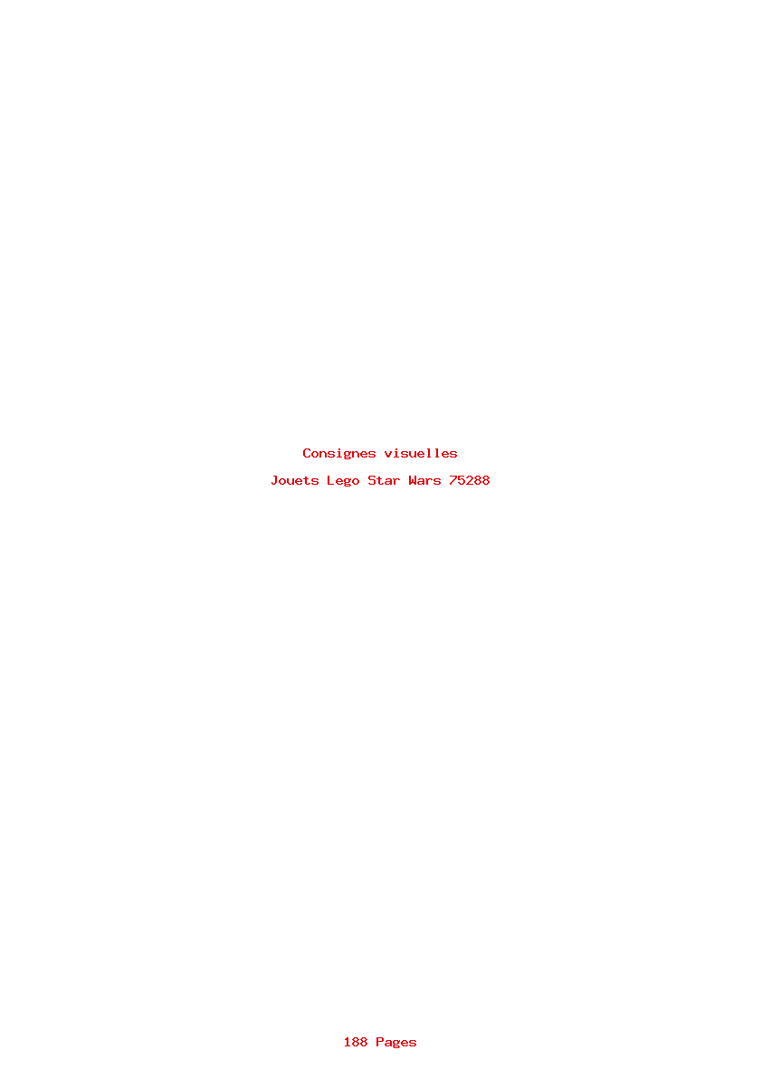 Page 1 de la notice Consignes visuelles Lego Star Wars 75288