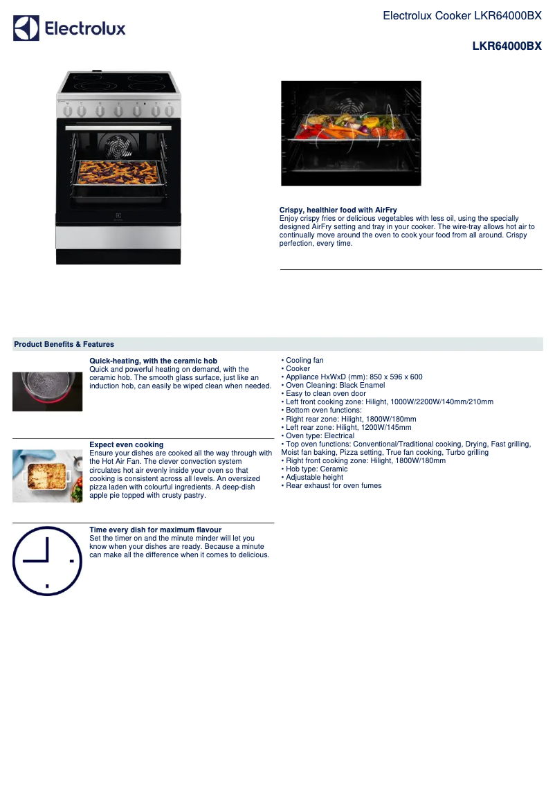 Página 1 del manual Manual de usuario Electrolux LKR64000BX