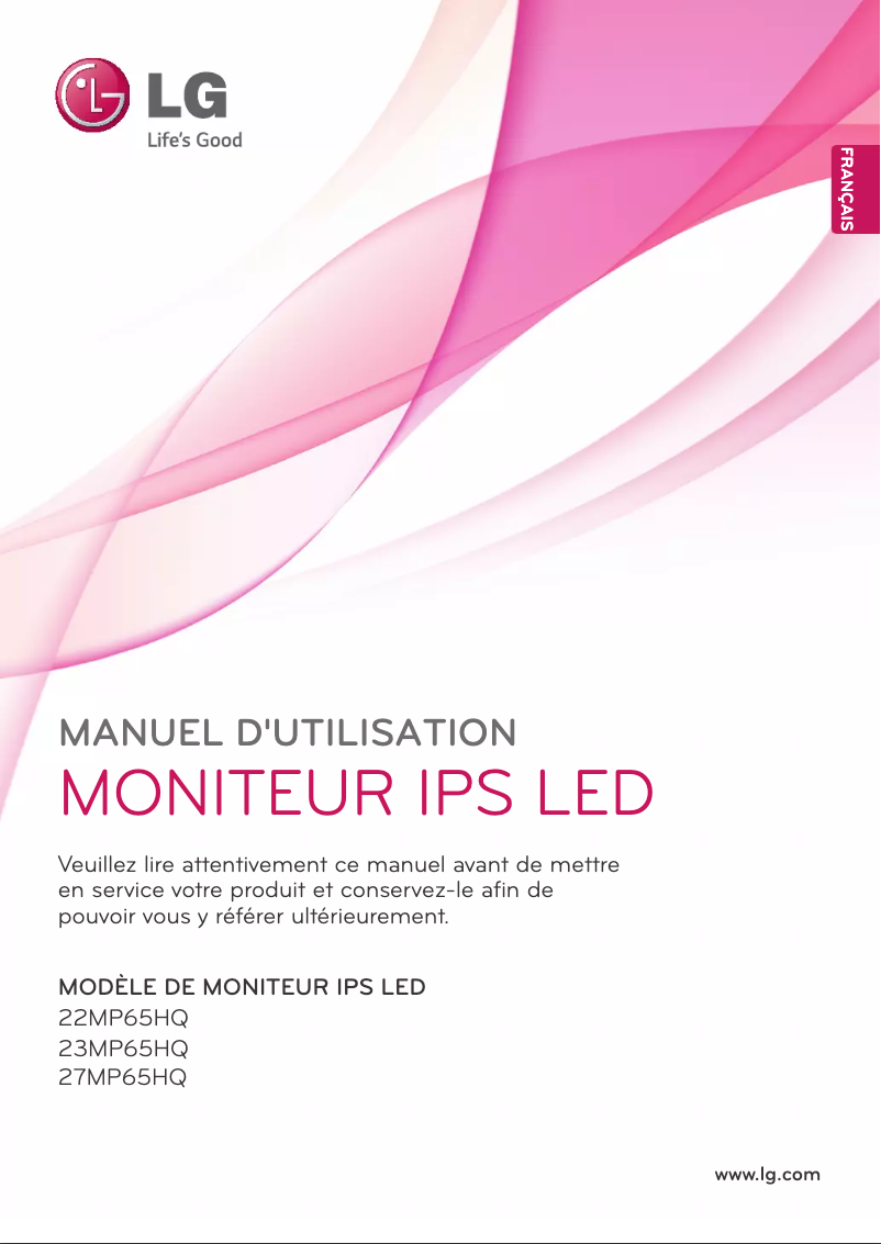 Page 1 de la notice Manuel utilisateur LG 22MP65HQ-P