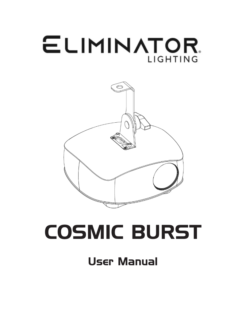 Página 1 del manual Manual de usuario Eliminator Lighting Cosmic Burst
