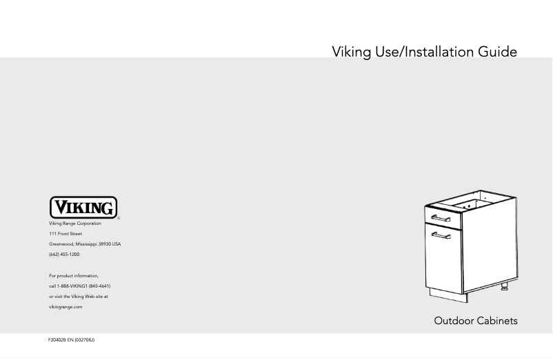 Page 1 de la notice Manuel utilisateur Viking VBO181SS