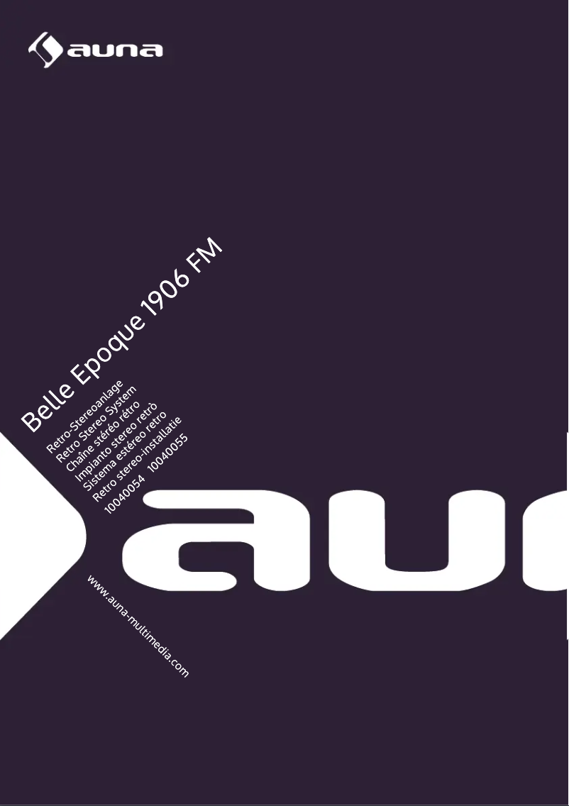 Page 1 de la notice Manuel utilisateur Auna Belle Epoque 1906