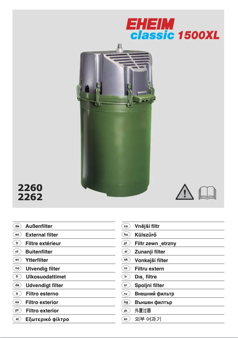 Page 1 de la notice Manuel utilisateur Eheim Classic 1500XL