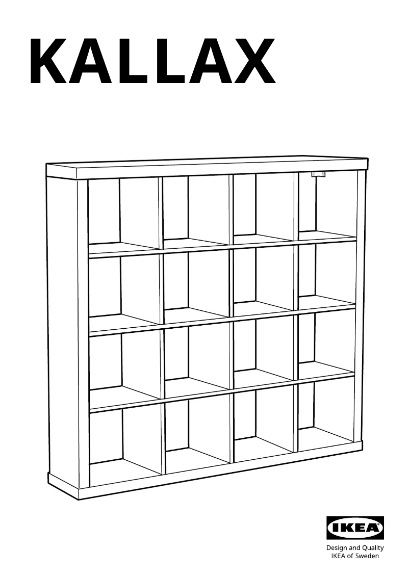 Page 1 de la notice Manuel utilisateur Ikea KALLAX 603.518.82
