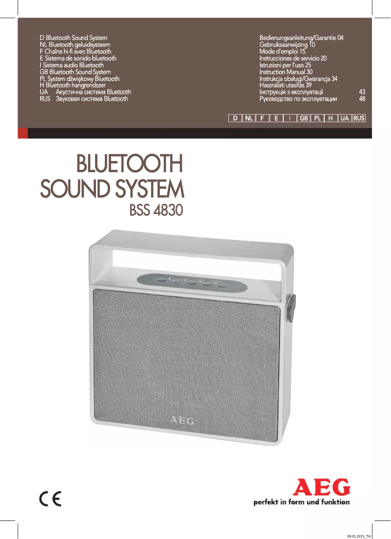 Página 1 del manual Manual de usuario AEG BSS 4830