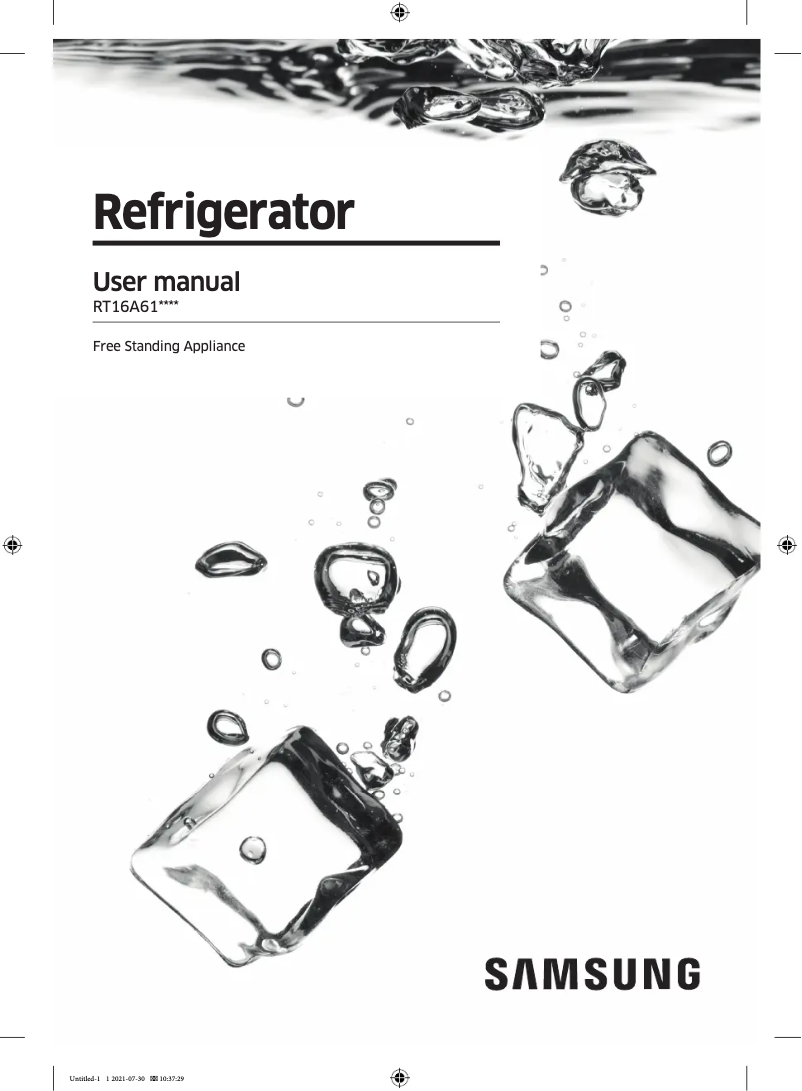 Page 1 de la notice Manuel utilisateur Samsung RT16A6105WW