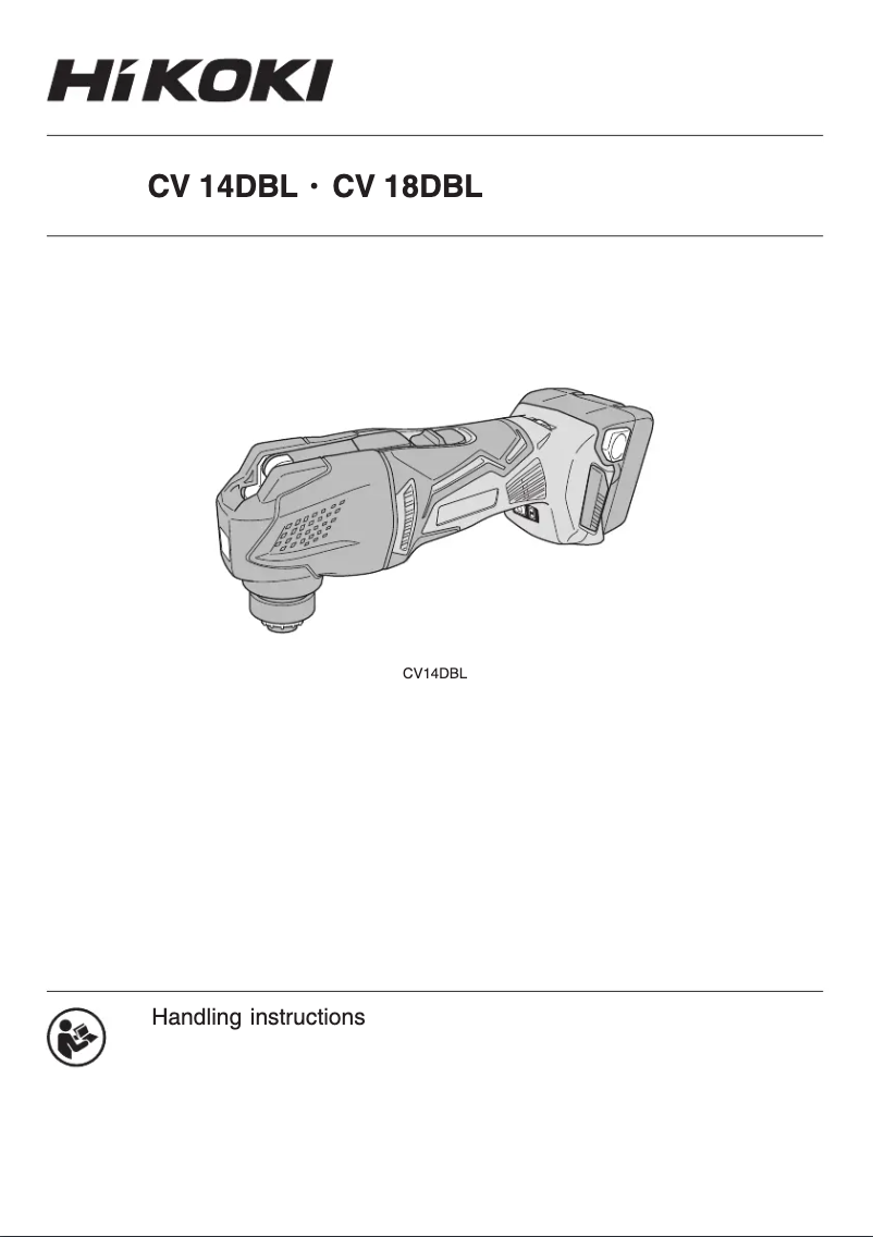 Page 1 de la notice Manuel utilisateur HiKOKI CV18DBL2