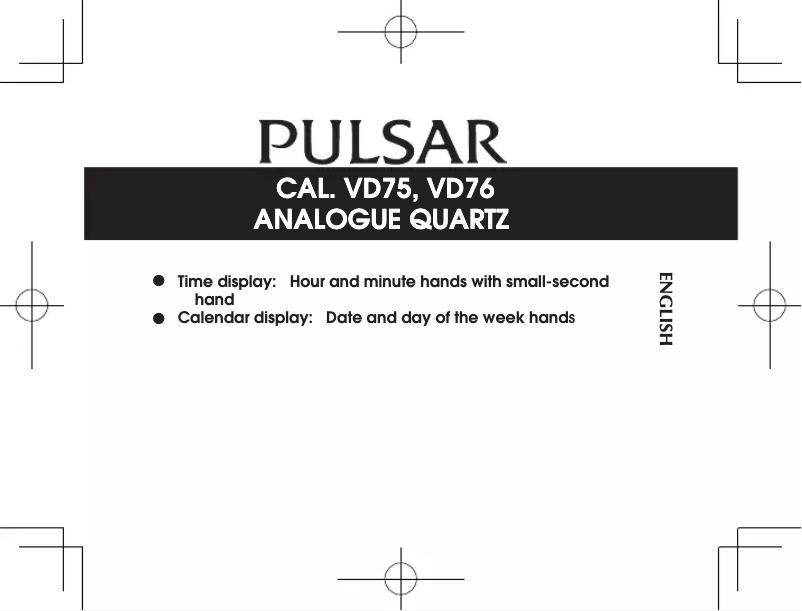 Page 1 de la notice Manuel utilisateur Pulsar VD76