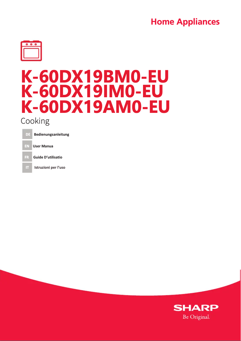 Page n°1 - Manuel utilisateur Sharp K-60DX19IM0-EU