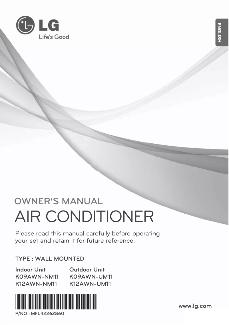 Page 1 of the manual User Manual LG K09AWN-NM11