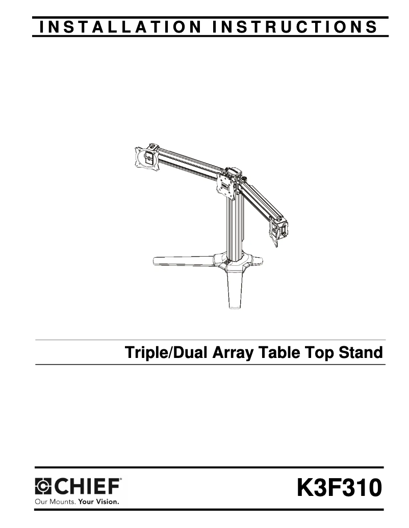 Page 1 de la notice Manuel utilisateur Chief K3F310B