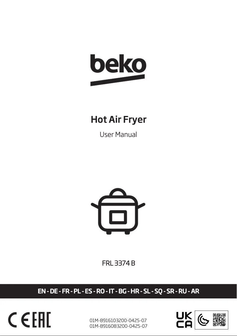 Page 1 de la notice Manuel utilisateur Beko FRL 3374 B