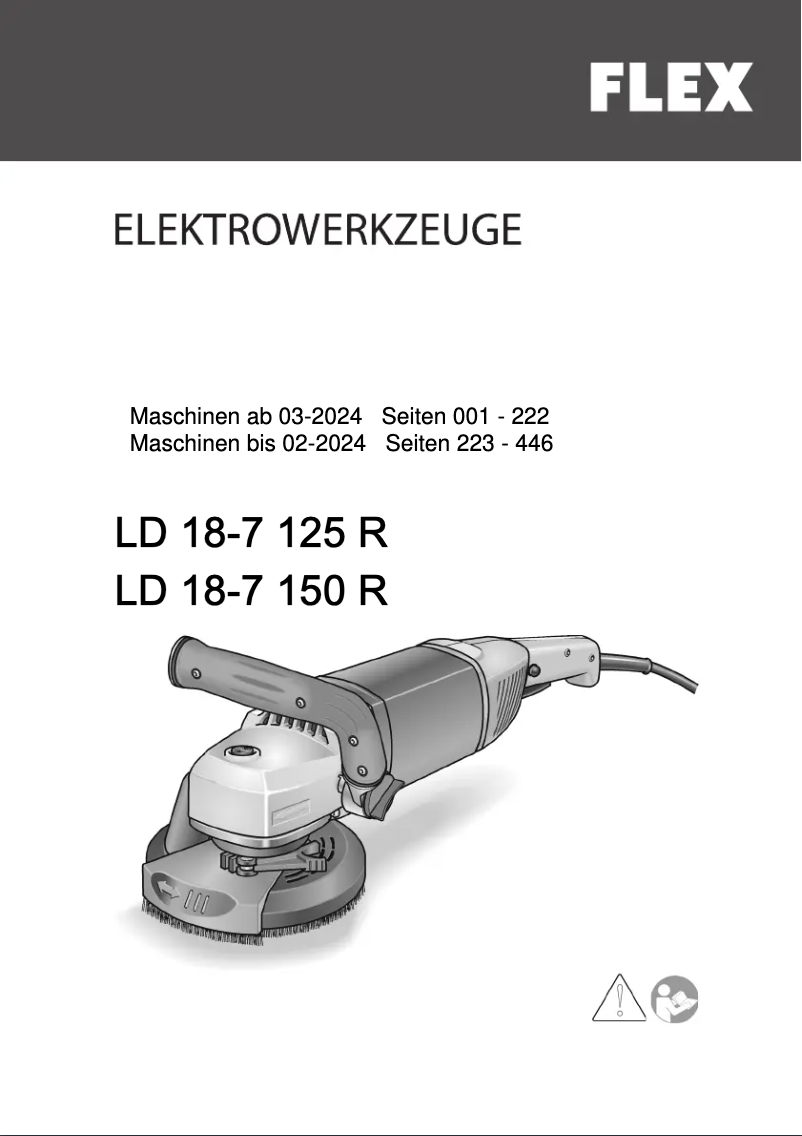 Page 1 de la notice Manuel utilisateur Flex LD 18-7 125 R