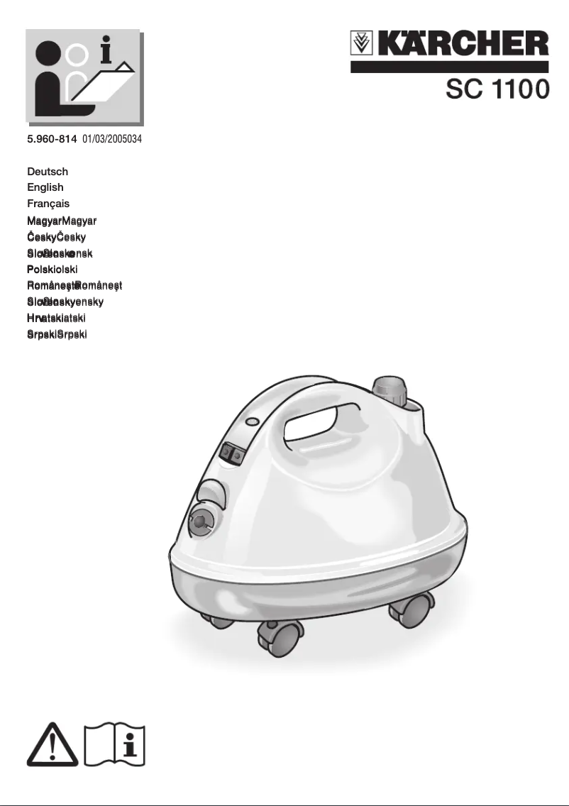 Page 1 de la notice Manuel utilisateur Kärcher SC 1100