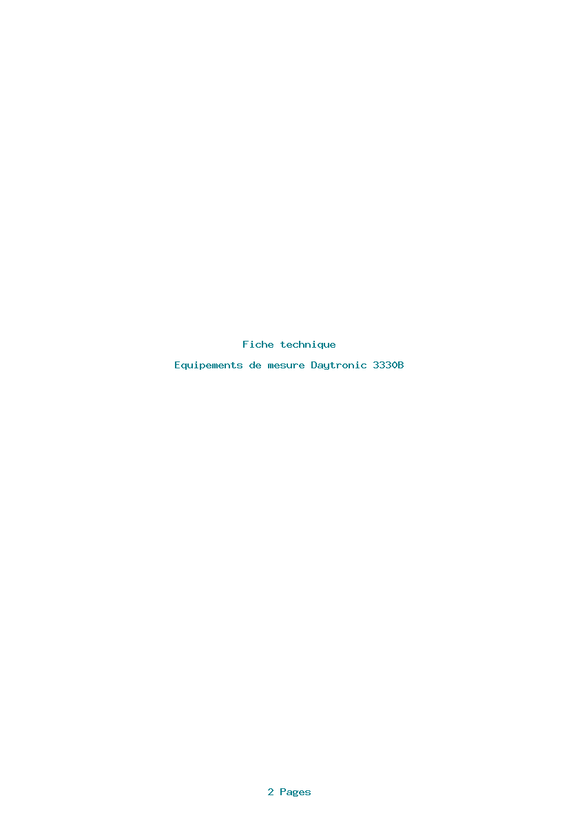 Image de la première page du manuel de l'appareil 3330B