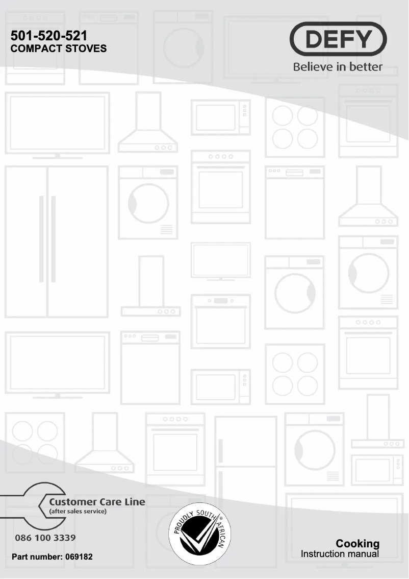 Page 1 de la notice Manuel utilisateur Defy DSS505