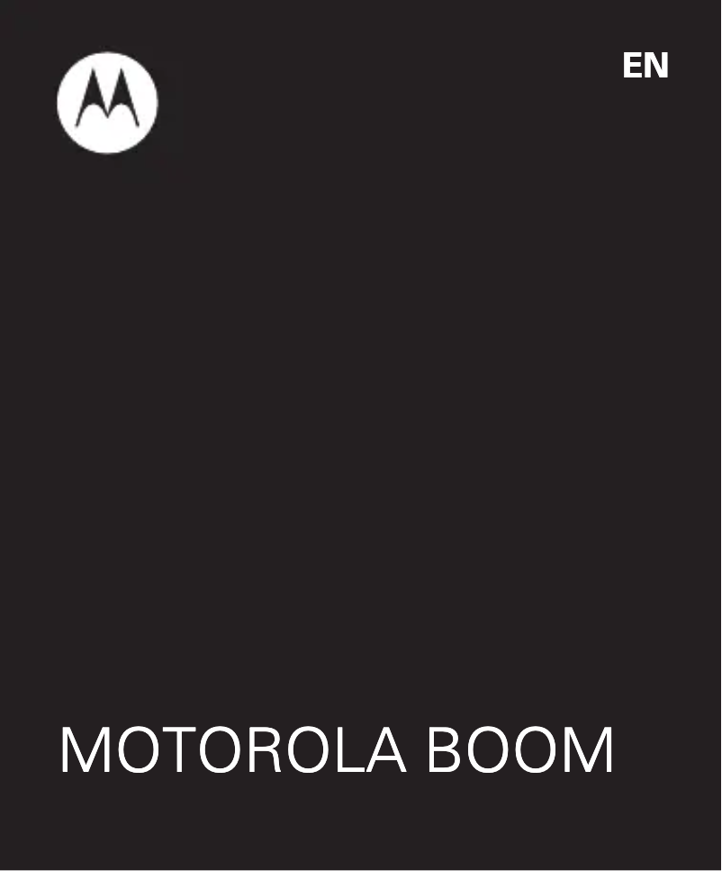 Page 1 of the manual User Manual Motorola Boom