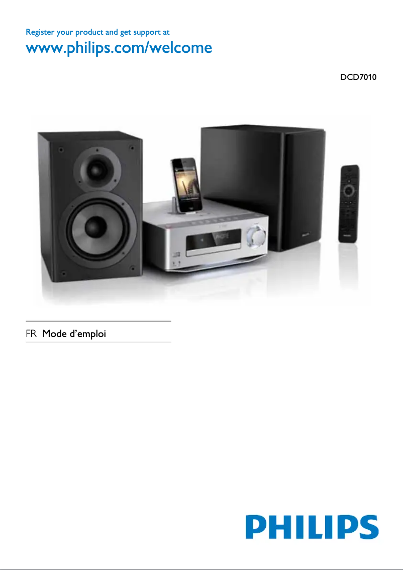 Page n°1 - Manuel utilisateur Philips Harmony DCD7010