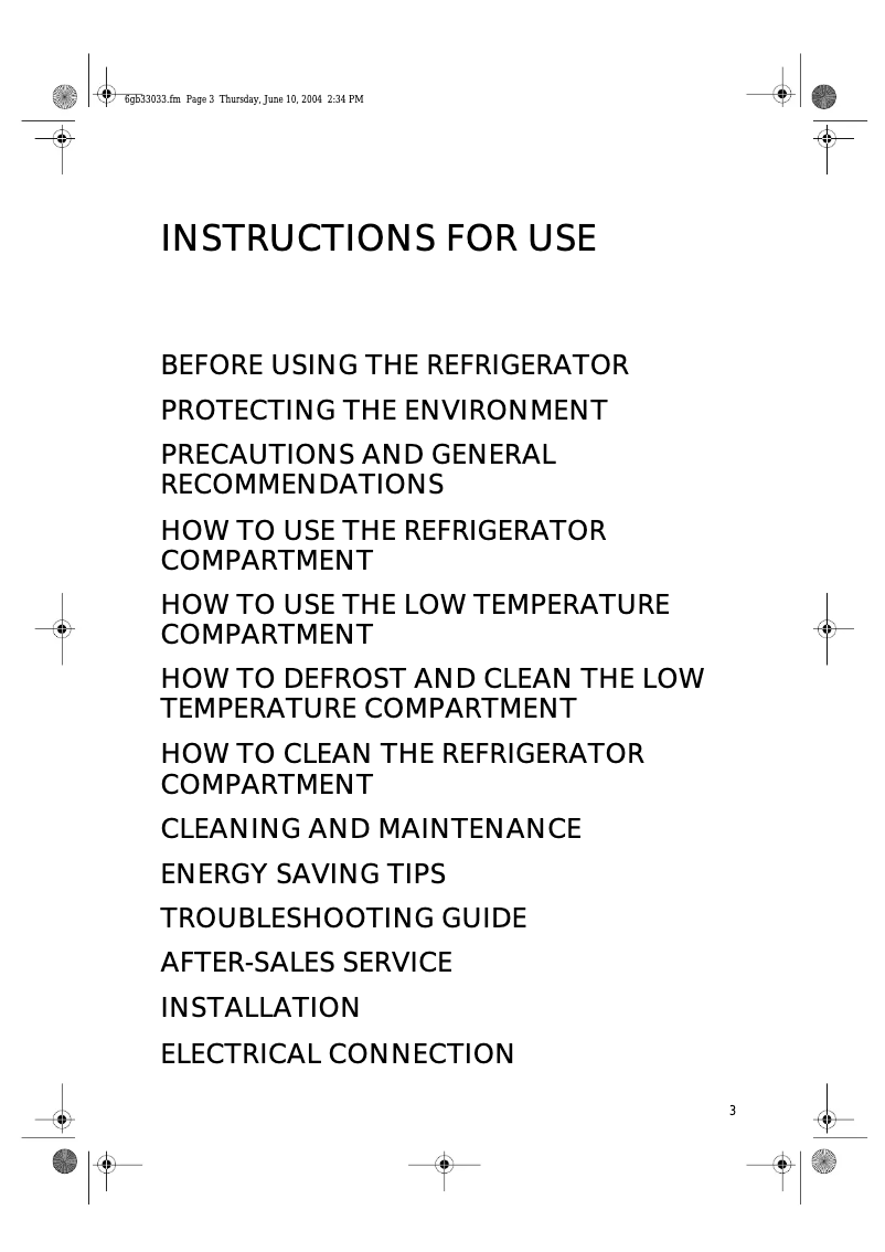 Page 1 de la notice Manuel utilisateur Ignis ARL 100