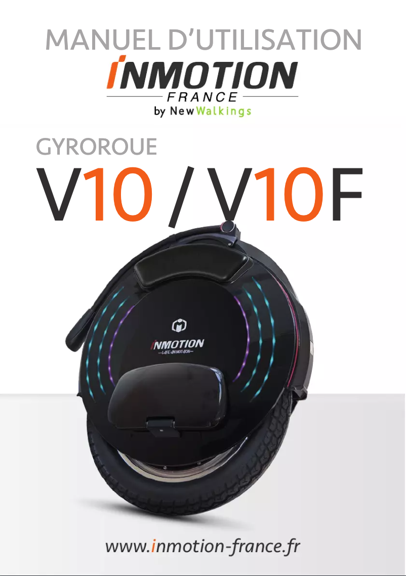 Page 1 of the manual User Manual InMotion V10 F