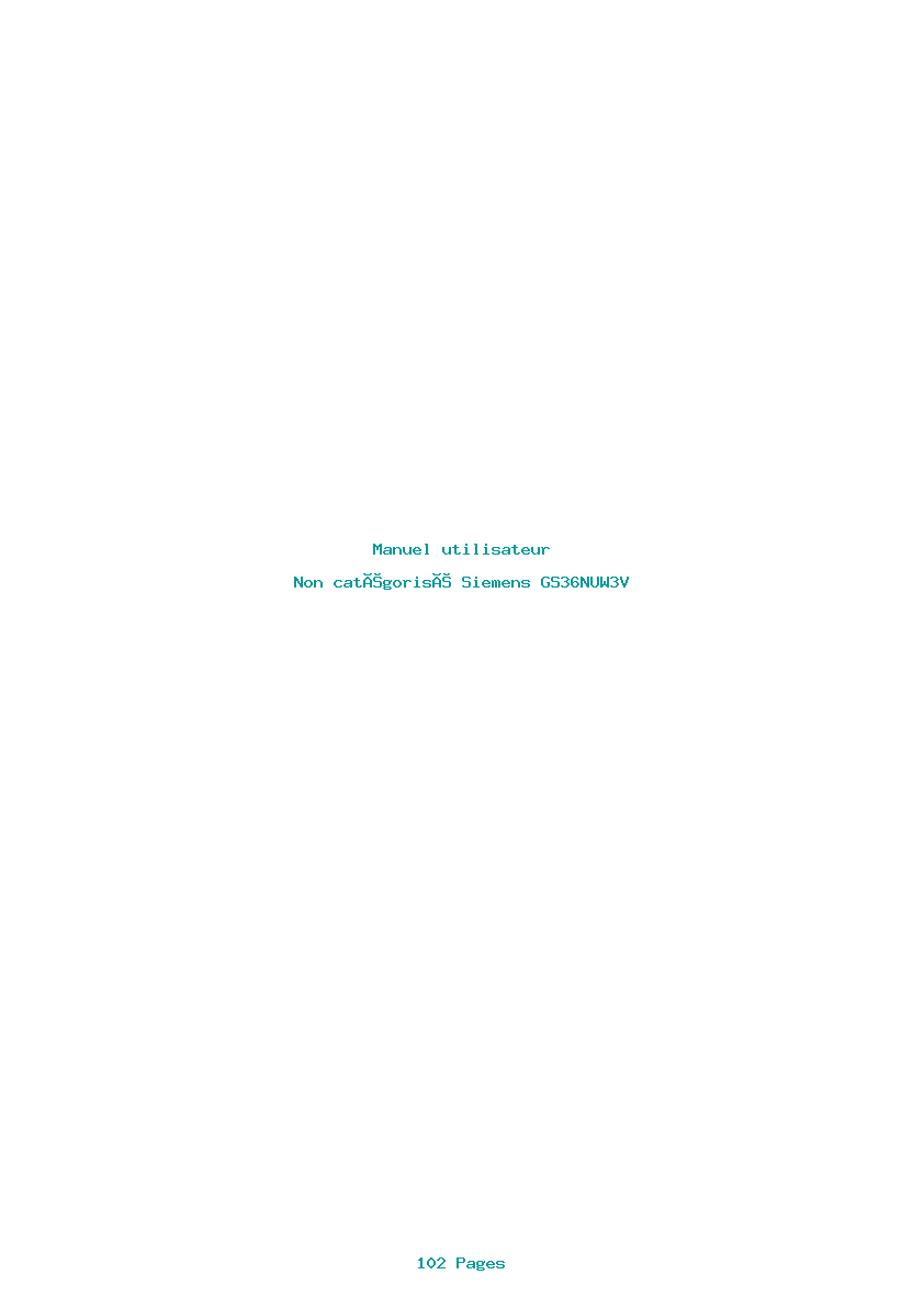 Image de la première page du manuel de l'appareil GS36NUW3V