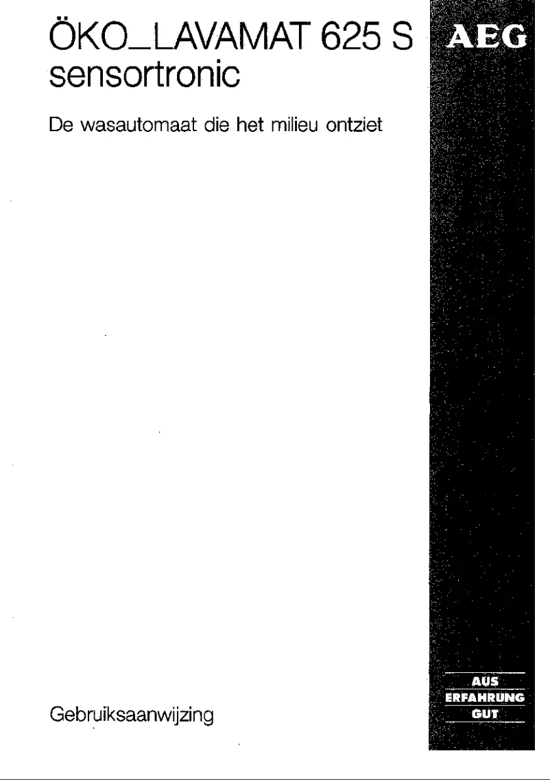 Page 1 de la notice Manuel utilisateur AEG OKO Lavamat 625 S Sensortronic