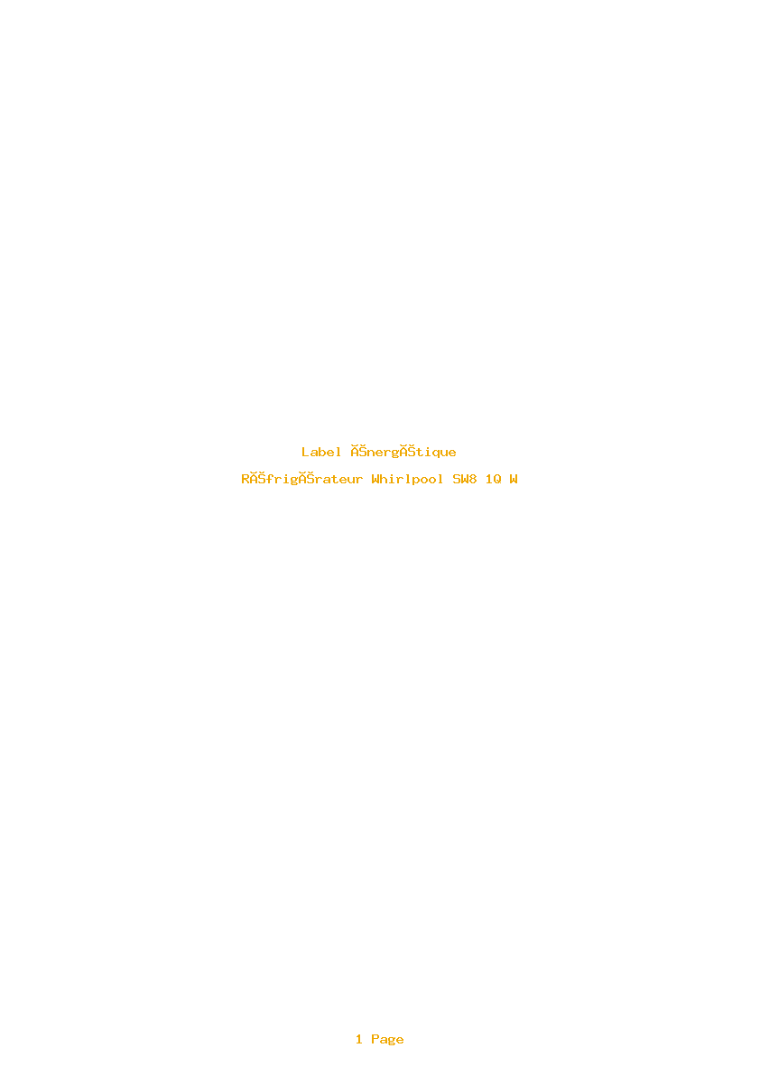 Image de la première page du manuel de l'appareil SW8 1Q W