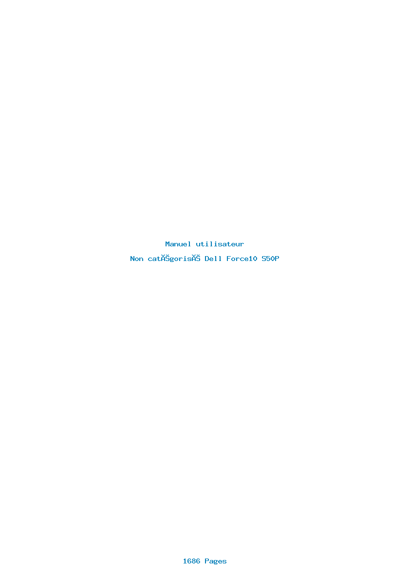 Page 1 de la notice Manuel utilisateur Dell Force10 S50P