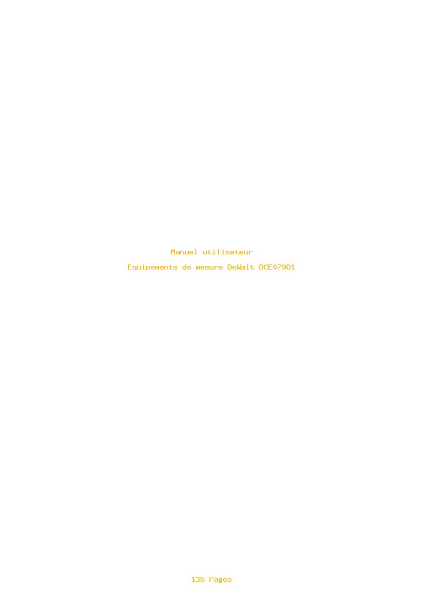 Page 1 de la notice Manuel utilisateur DeWalt DCE079D1