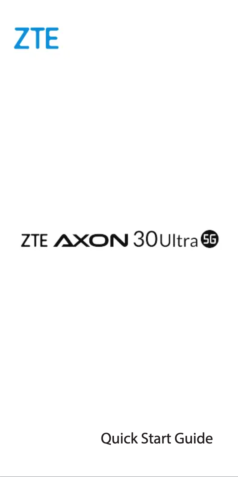 Página nº 1 - Manual de usuario ZTE Axon 30 Ultra 5G