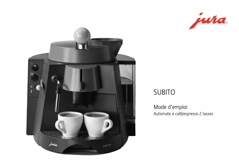 Page 1 de la notice Manuel utilisateur Jura SUBITO