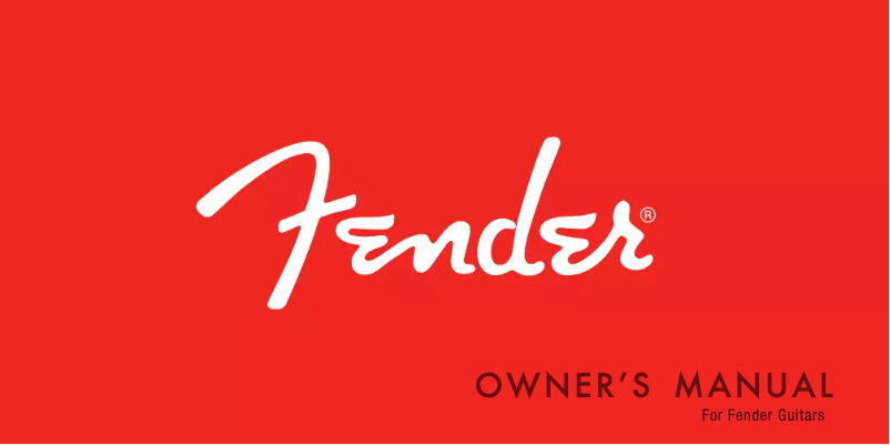 Page 1 of the manual User Manual Fender Affinity