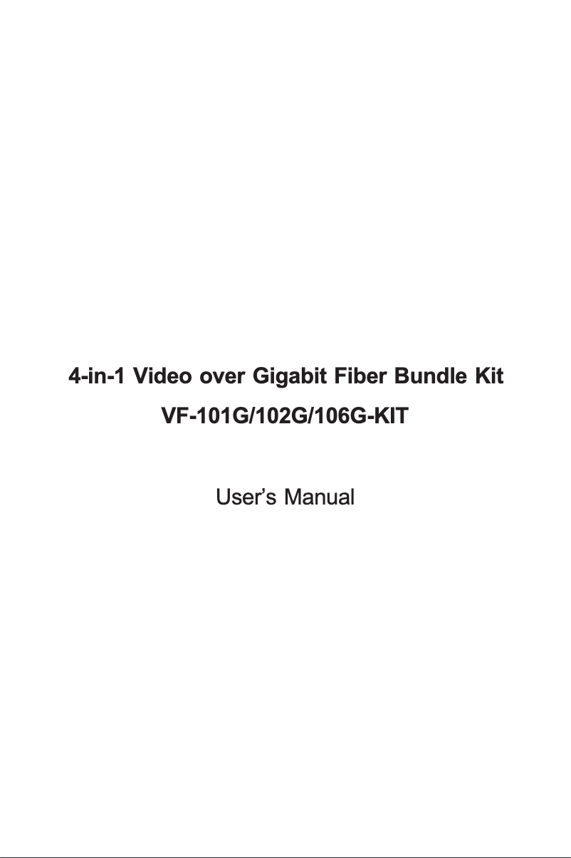 Página 1 del manual Manual de usuario Planet VF-101G-KIT