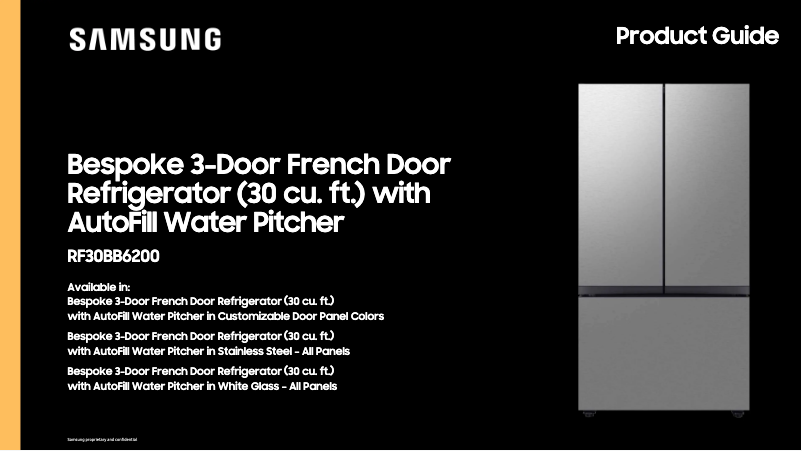 Page 1 de la notice Brochure Samsung RF30BB6200QL