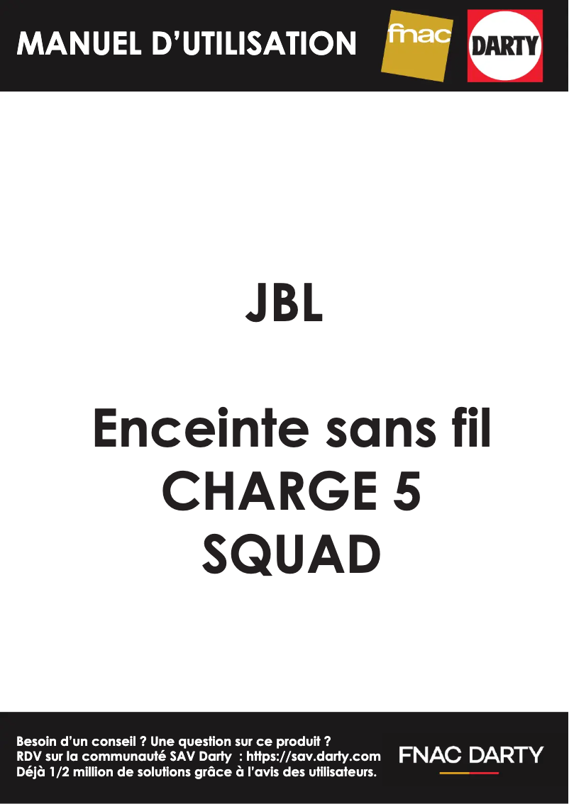 Page 1 de la notice Manuel utilisateur JBL Charge 5