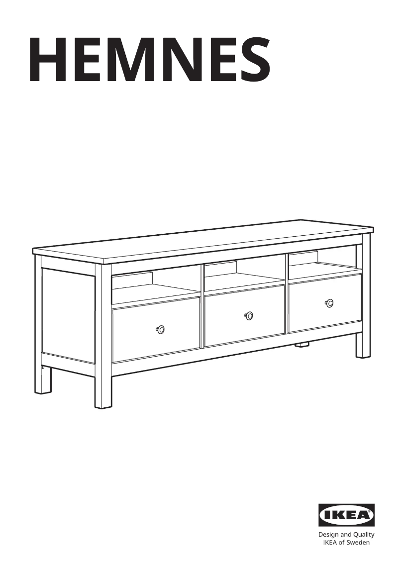 Page 1 de la notice Manuel utilisateur Ikea HEMNES 704.523.00