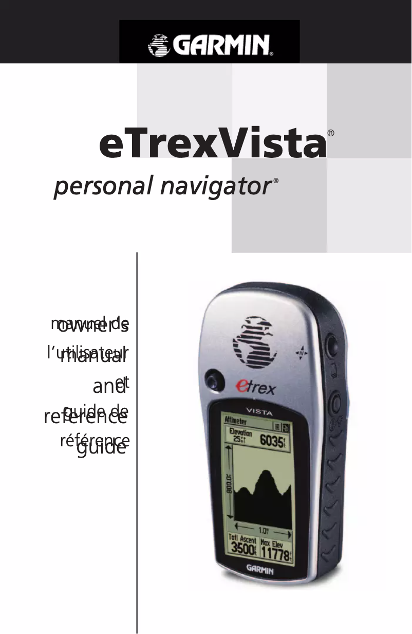 Página 1 del manual Manual de usuario Garmin eTrex Vista