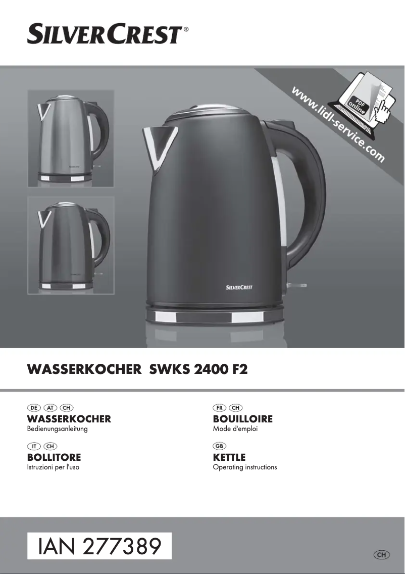 Page 1 de la notice Manuel utilisateur SilverCrest SWKS 2400 F2