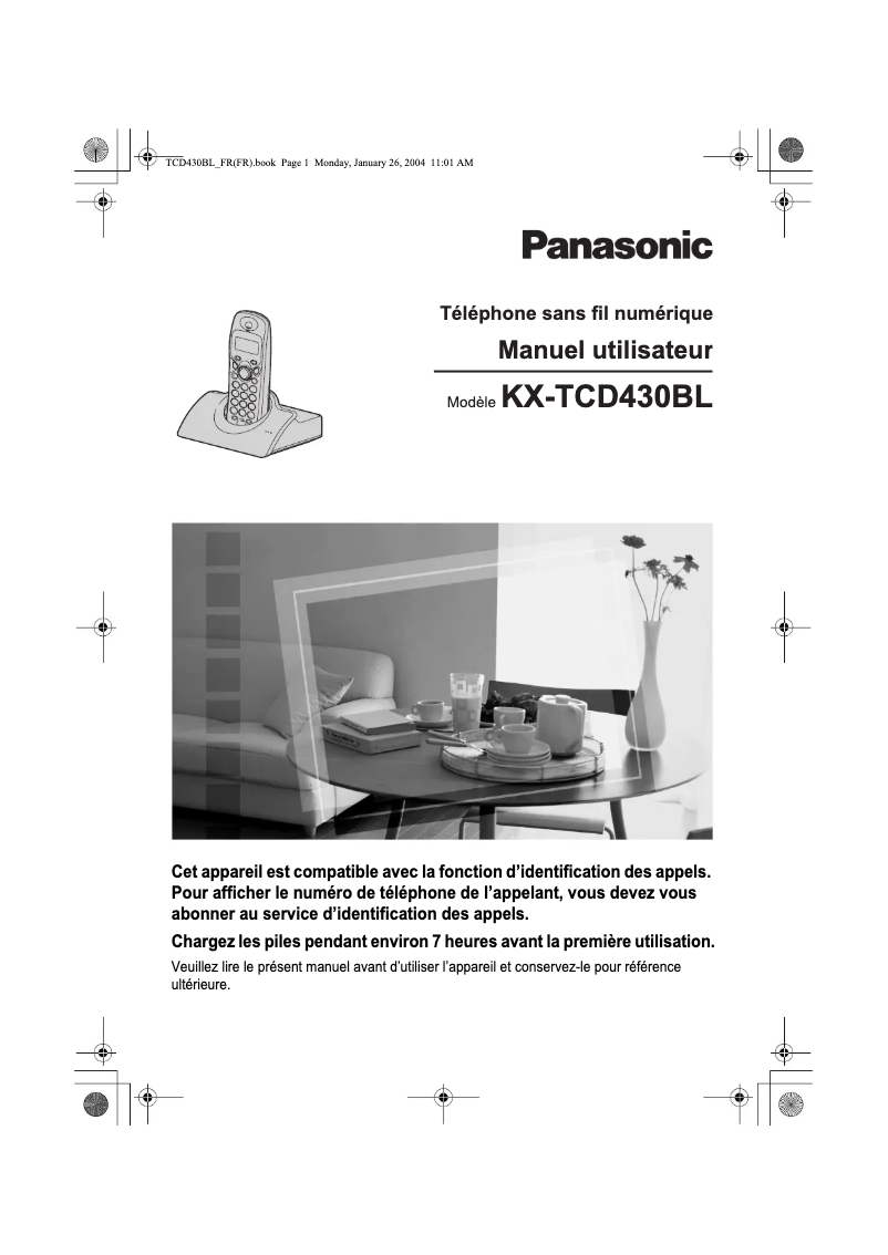 Página 1 del manual Manual de usuario Panasonic KX-TCD430