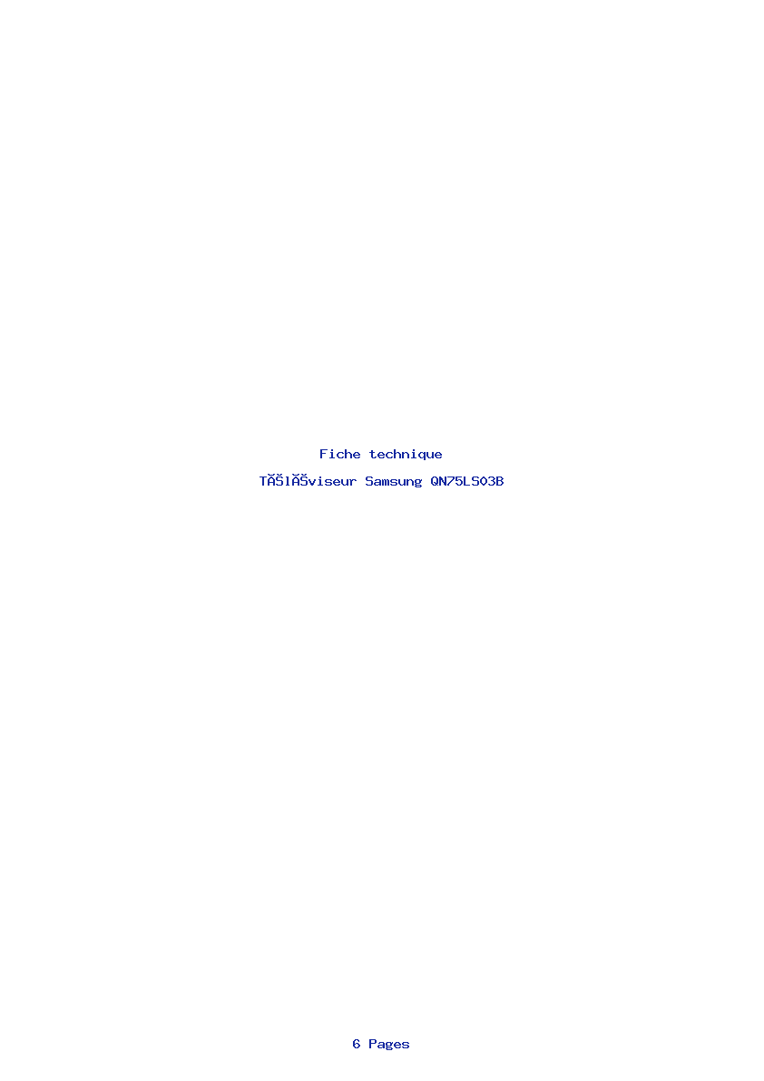 Image de la première page du manuel de l'appareil QN75LS03B
