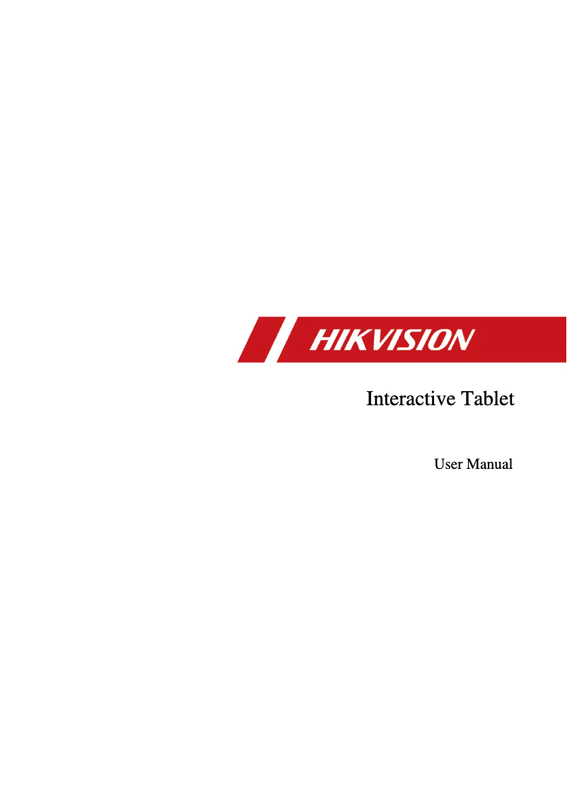 Page 1 de la notice Manuel utilisateur Hikvision DS-D5A75RB/A