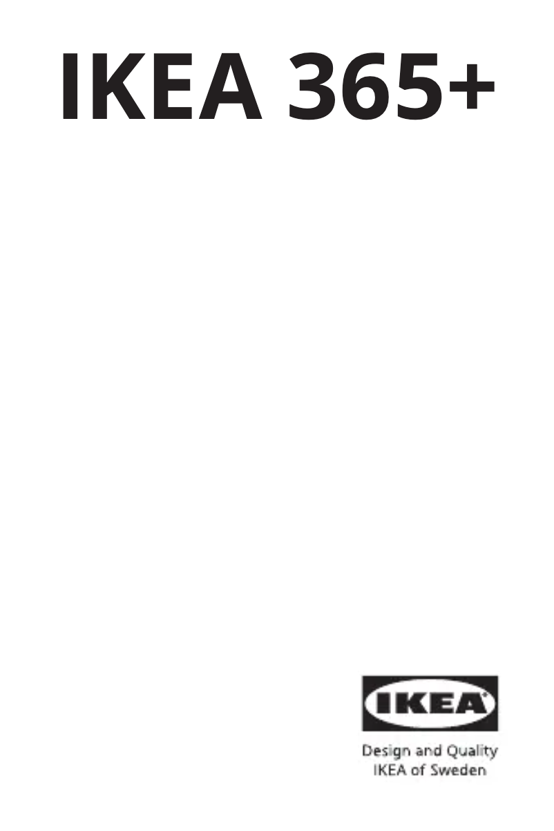 Page 1 de la notice Manuel utilisateur Ikea 365+ 205.327.24