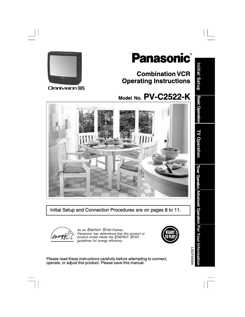 Page 1 de la notice Manuel utilisateur Panasonic PV-C2522