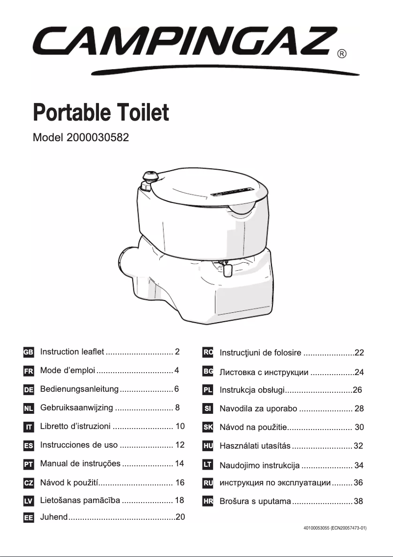 Page 1 de la notice Manuel utilisateur Campingaz 2000030582