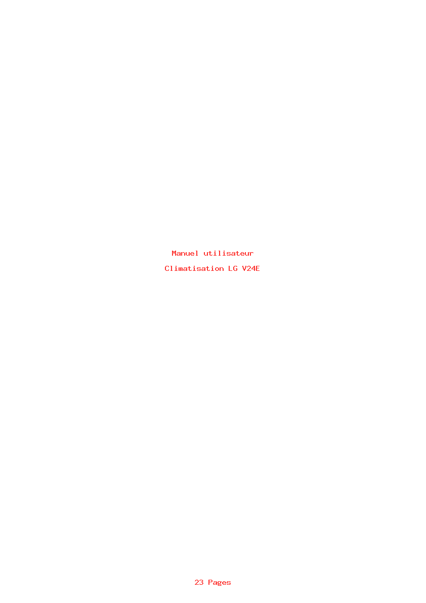Page 1 de la notice Manuel utilisateur LG V24E