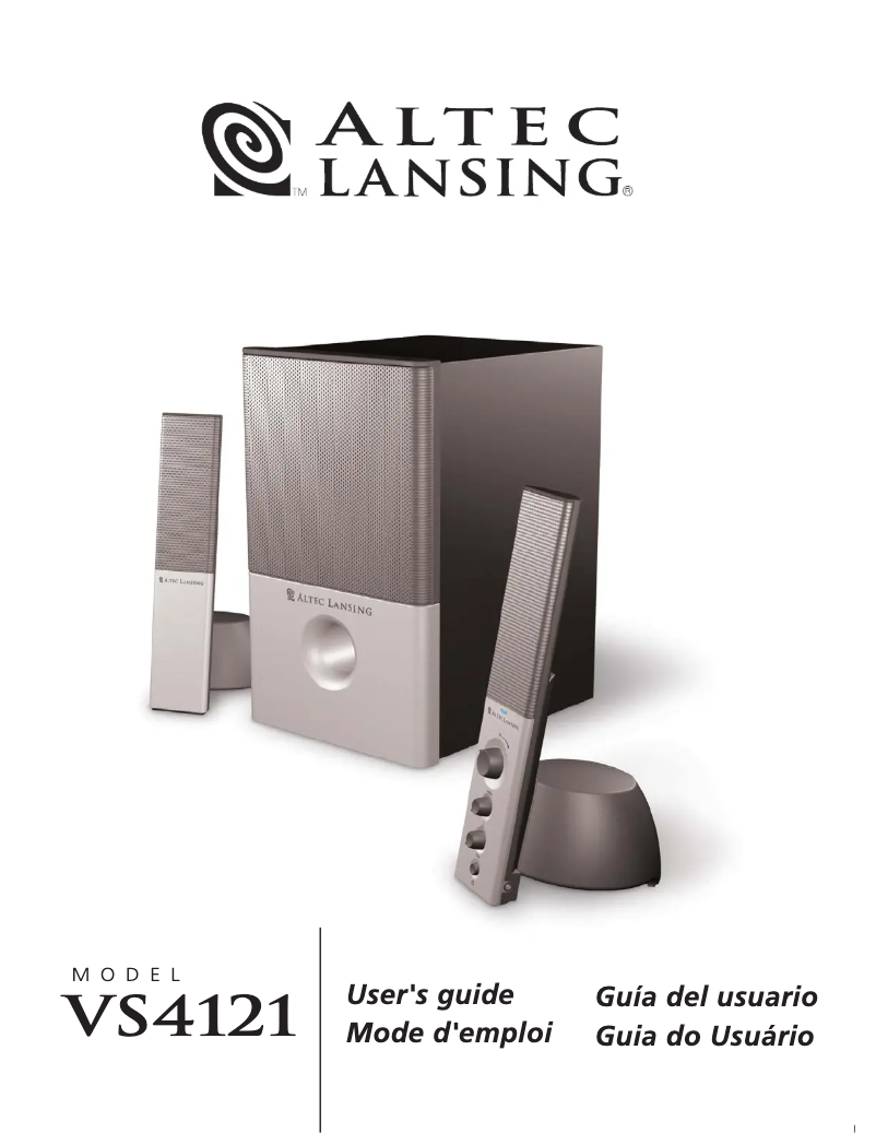 Página 1 del manual Manual de usuario Altec Lansing VS4121