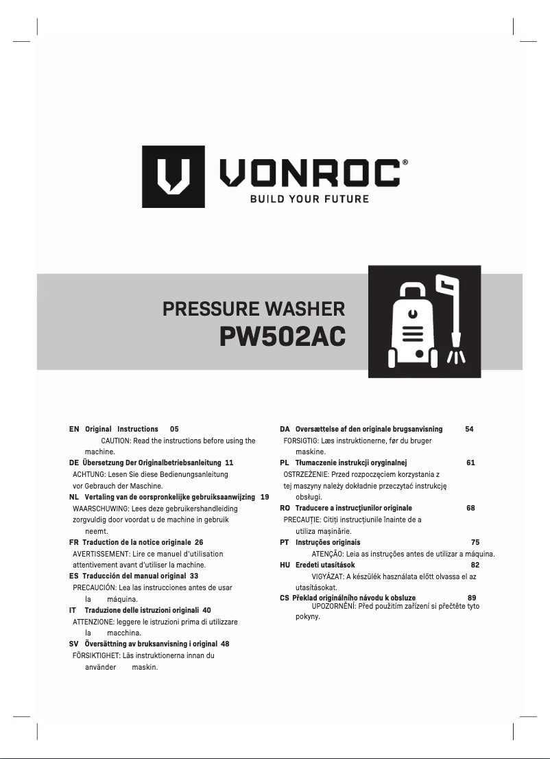Page 1 of the manual User Manual Vonroc PW502AC