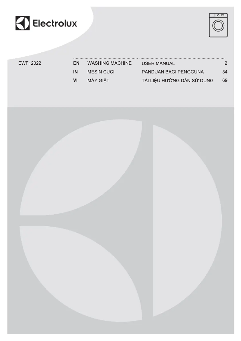 Página 1 del manual Manual de usuario Electrolux EWF12022