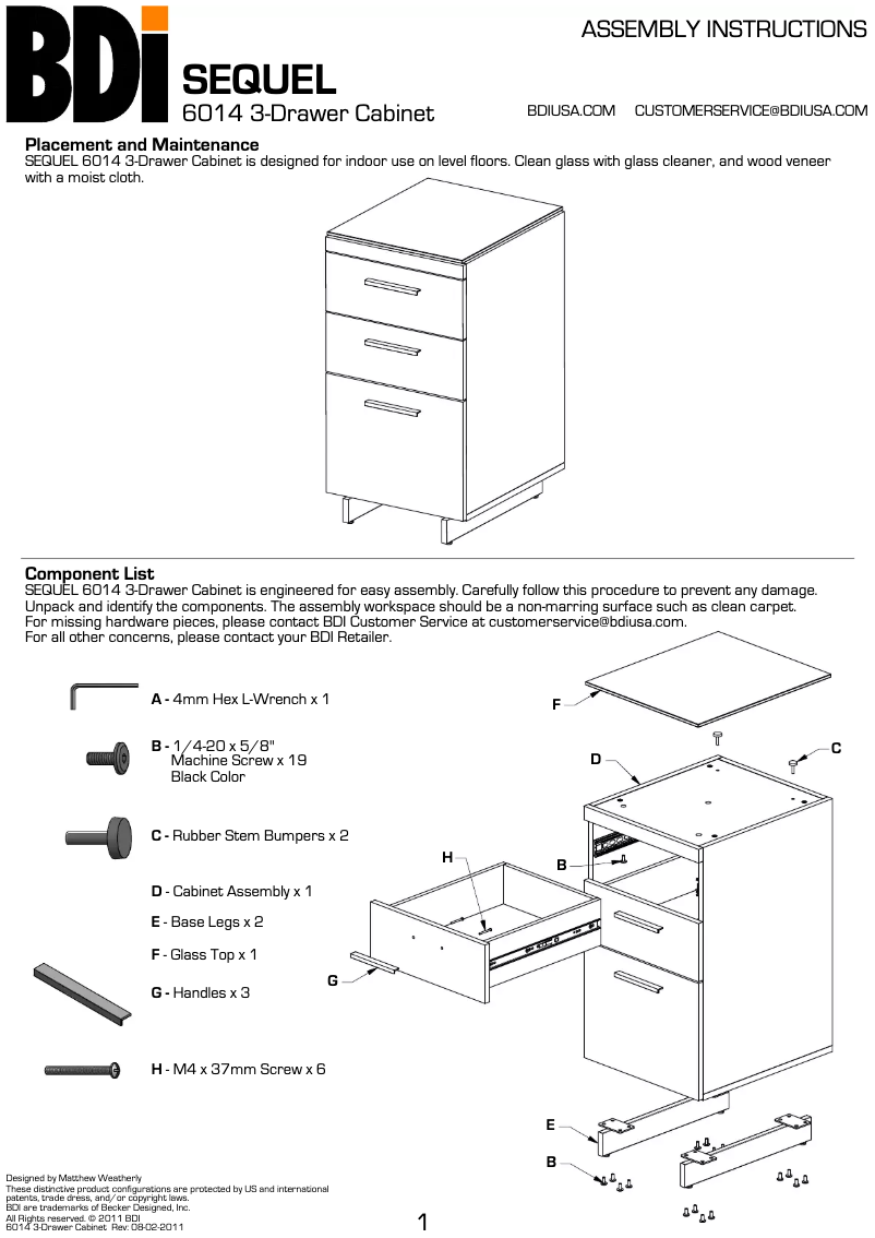 Page 1 de la notice Manuel utilisateur BDI SEQUEL 6014